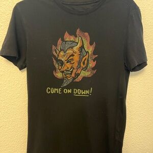 John Varvatos Graphic Black T-Shirt, Black - Extra Small